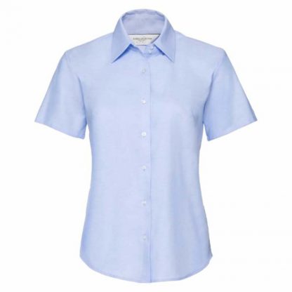 130g 70/30 CP Ladies Easy-Care Oxford Blouse Short Sleeve - Image 6