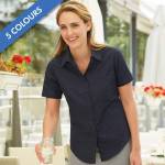 120g 55/45 CP Ladies Poplin Shirt Short Sleeve - SSHSPL-black