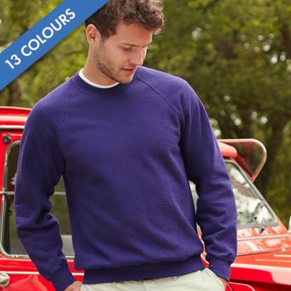 280gsm 80/20 CP Classic Raglan Crew Sweat Long Sleeve - SSRA