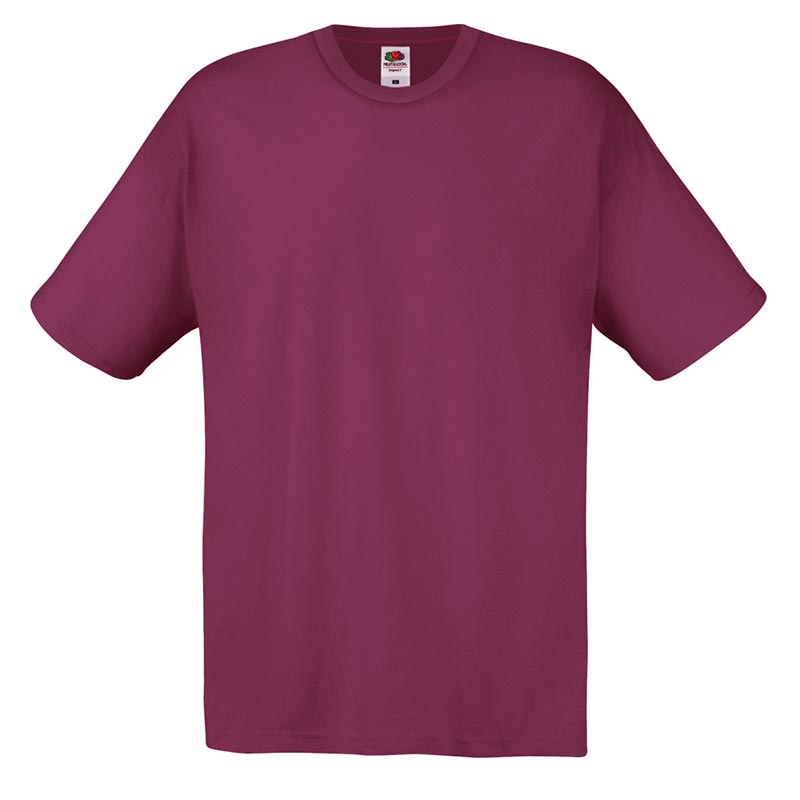 145gsm 100% Cotton Full Cut Original T Shirt Short Sleeve - STFA-burgundy