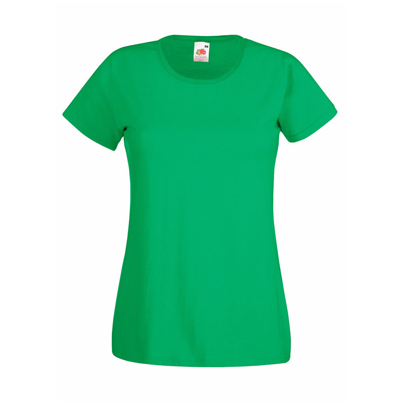 165gsm 100% Cotton, Belcoro® Yarn Lady-Fit Valueweight Crew Neck T Short Sleeve -STVL-kelly-green