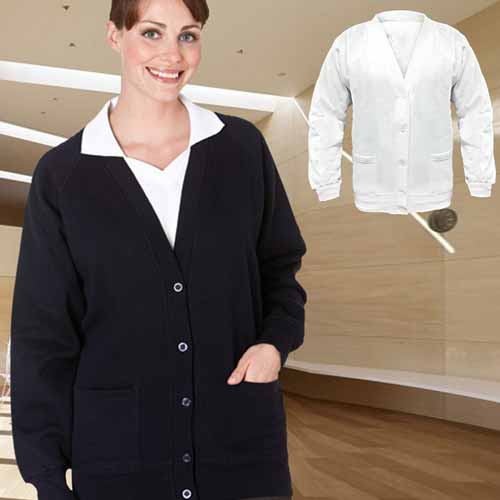 315gsm 70/30CP Button-Front Sweat Cardigan - TCA01-main