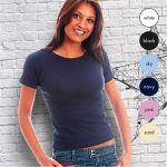 95% Cotton / 5% Elastane Ladies Fitted Crew T Short Sleeve - TTL01