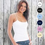 95% Supercarded Ringspun Cotton / 5% Elastane Lady-Fit Strap T TTL03