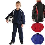 Kids Contrast Track-Suit Top & Bottoms TTSK02