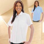 135gsm Ladies Oxford Blouse Short Sleeve - WBLL08
