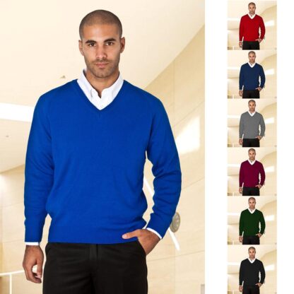 300gsm Wool-Mix V-Neck Knitted Jumper - WJUA01