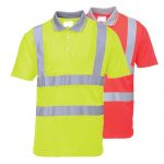 175gsm 100 Polyester Hi-Vis Short Sleeved Polo Shirt - WPOA477-main