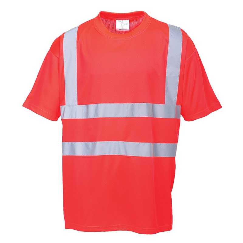 150g 100% Polyester Hi-Vis T-Shirt - WTSA478-red