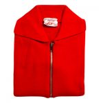 Jumper with Front Zip and Collar VJUA16-red