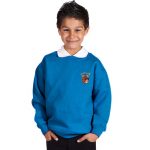 300g 70/30 CP Kids Premium Hi-Spec Set-In Bell Baxter Crew Sweatshirt - TSK01-sweat-electric-blue
