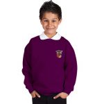 300g 70/30 CP Kids Premium Hi-Spec Set-In Bell Baxter Crew Sweatshirt - TSK01-sweat-purple