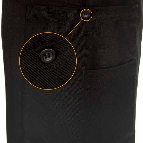 Mens Police Poly-Cotton Trousers Black with thigh pockets - WTRPA50-details5