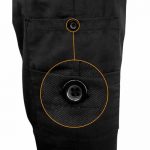 Ladies Police Poly-Cotton Trousers Black with thigh pockets - WTRPA54-details1