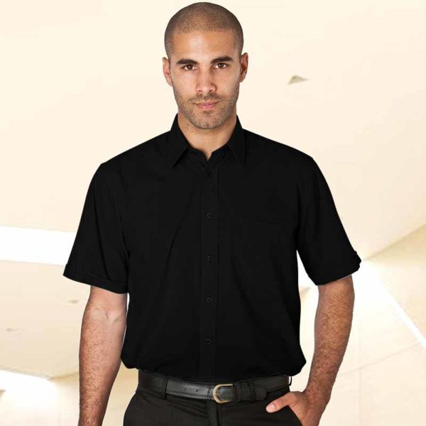 110gsm Classic 65/35 PC Shirt Short Sleeve - WSHA02-black