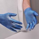 Powdered Vinyl Disposable Glove - A900BLU_LS_1