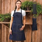 Jeans Stitch Denim Bib Apron - PR126_INDIGO