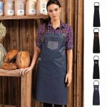Division Waxed Look Denim Bib Apron - PR136_INDIGODENIM