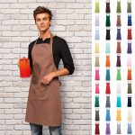 Colours Bib Apron with Pocket - PR154_MOCHA-model