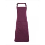 Colours Bib Apron with Pocket - pr154-aubergine