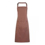 Colours Bib Apron with Pocket - pr154-mocha