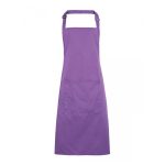 Colours Bib Apron with Pocket - pr154-rich-violet