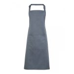 Colours Bib Apron with Pocket - pr154-steel