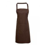Colours Bib Apron with Pocket - pr154_brown