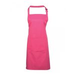 Colours Bib Apron with Pocket - pr154_hot-pink