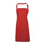 Colours Bib Apron with Pocket - pr154_red