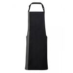 Contrast Bib Apron - pr162-black-dark-grey2