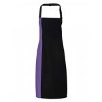 Contrast Bib Apron - pr162_black_purple