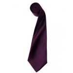 Colours Satin Tie - pr750-aubergine