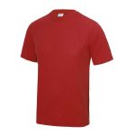 JUST COOL Polyester Cool T - JC001-FIRE-RED-(FRONT)