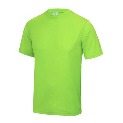 JUST COOL Polyester Cool T - JC001J-ELECTRIC-GREEN-(FRONT)