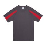 Contrast Cool T-Shirt - JC003-CHARCOAL_FIRE-RED-(FLAT)