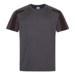 Contrast Cool T-Shirt - JC003-CHARCOAL_JET-BLACK-(FRONT)