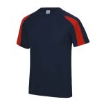 Contrast Cool T-Shirt - JC003-FRENCH-NAVY_FIRE-RED-(FRONT)