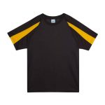 Contrast Cool T-Shirt - JC003-JET-BLACK_GOLD-(FLAT)