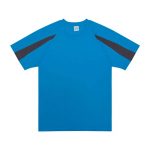 Contrast Cool T-Shirt - JC003-SAPPHIRE-BLUE_CHARCOAL-(FLAT)