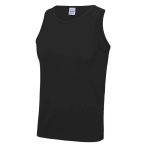 Polyester Cool Vest - JC007-JET-BLACK-(FRONT)