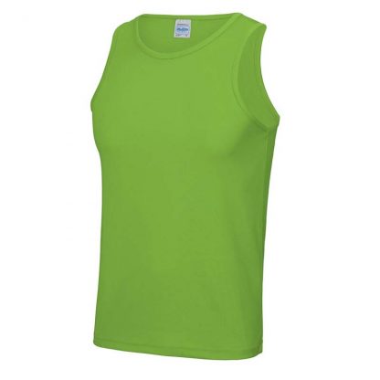 Polyester Cool Vest - JC007-LIME-GREEN-(FRONT)