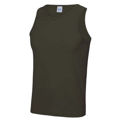 Polyester Cool Vest - JC007-OLIVE-GREEN-(FRONT)