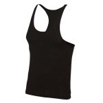 Polyester Gym Fit Muscle Vest - JC009-JET-BLACK-(FRONT)