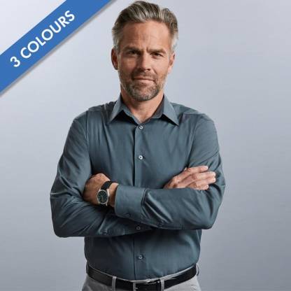 Mens Easy Care Tailored Poplin Shirt L/S