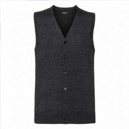 V-Neck Cotton-Blend Sleeveless Knitted Cardigan - Image 5