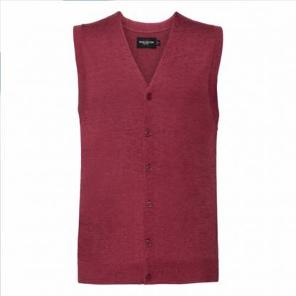 V-Neck Cotton-Blend Sleeveless Knitted Cardigan - Image 4