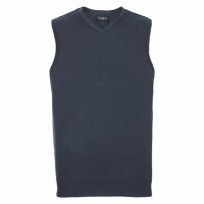 V-Neck Cotton-Blend Sleeveless Pullover - Image 4