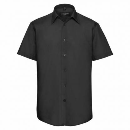 Mens Easy Care Tailored Poplin Shirt S/S - Image 2