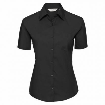 Ladies Pure Cotton Easy Care Poplin S/S Shirt - Image 4